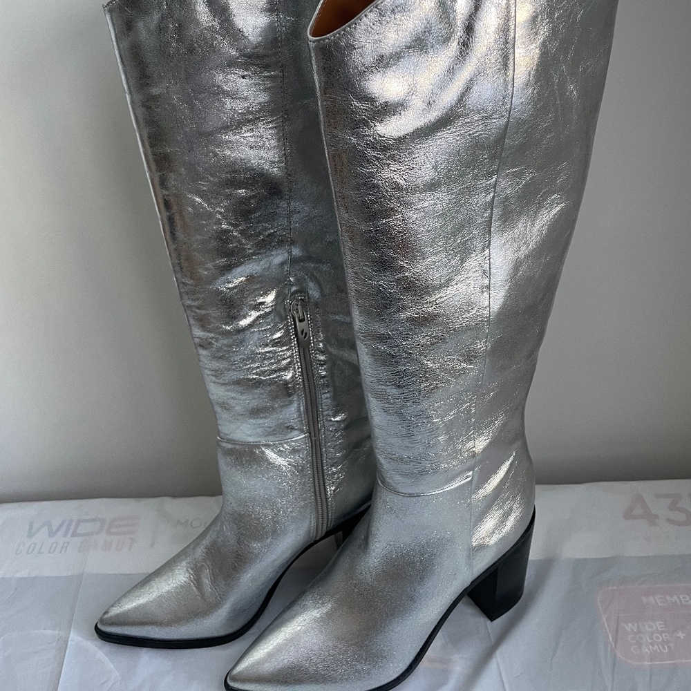 Silver Cowboy Boots